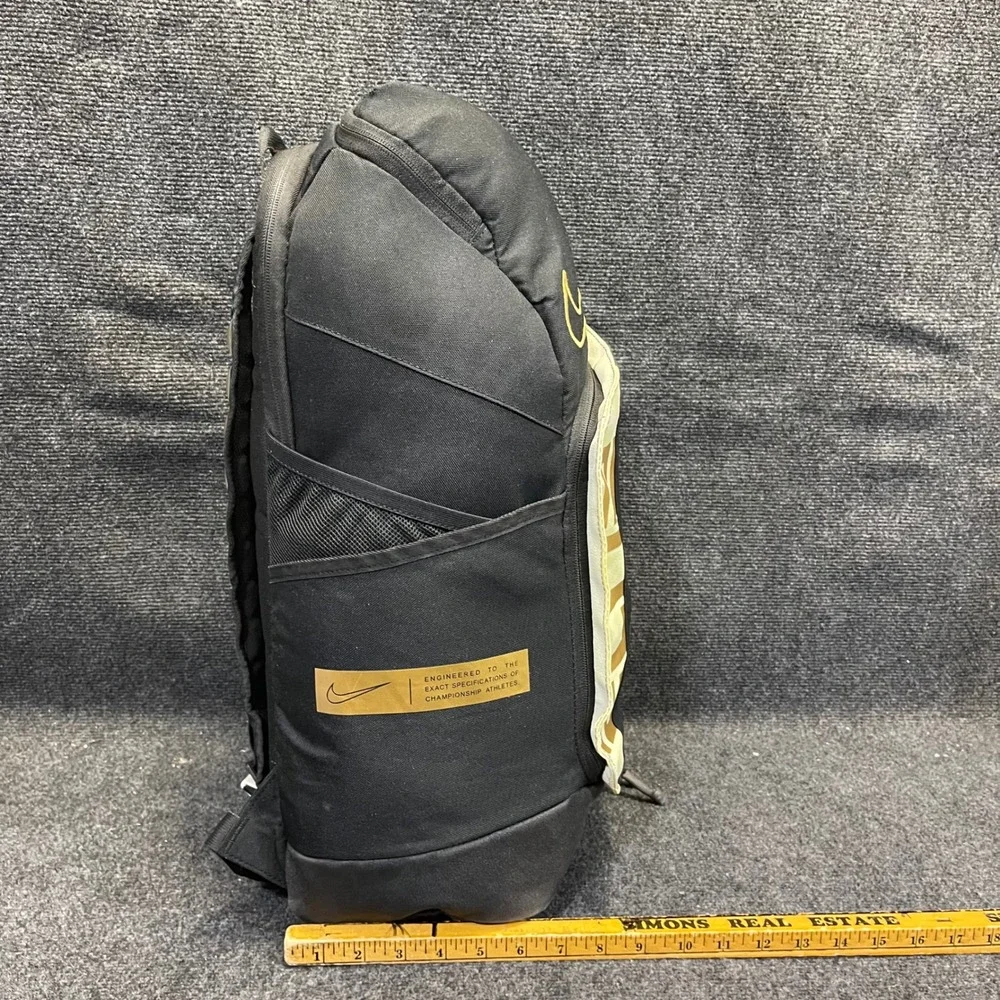 Nike BA6164-013 Elite Pro Basketball Backpack 32L Black Metallic Gold Hoop Bag